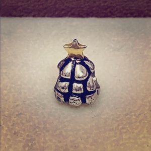 Silver and gold Christmas Tree charm